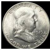 1949-S Silver Half Dollar Franklin CHOICE BU
