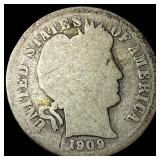 1909-D Silver Barber Dime NICELY CIRCULATED