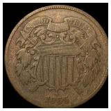 1865 Bronze Two-Cent Piece LIGHTLY CIRCULATED
