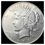 1935-S Silver Peace Dollar CLOSELY UNCIRCULATED