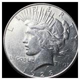 1928-S Silver Peace Dollar CLOSELY UNCIRCULATED