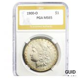 1900-O Morgan Silver Dollar PGA MS65