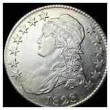 1828 Silver Capped Bust Half Dollar CLOSELY  UNCI