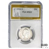 1932-S Washington Silver Quarter PGA MS62