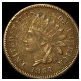 1864 Bronze Indian Head Cent NEARLY UNCIRCULATED