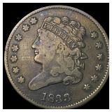 1833 Classic Head Half Cent LIGHTLY CIRCULATED