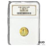 2000 1/10oz Gold American Eagle $5 NGC MS70