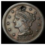 1850 Braided Hair Large Cent HIGH GRADE