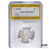 1939 Jefferson Nickel PGA XF40 DDR
