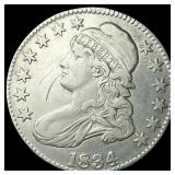 1834 Capped Bust Half Dollar ABOUT  UNCIRCULATED