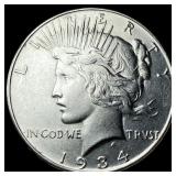 1934 Peace Silver Dollar CLOSELY UNCIRCULATED