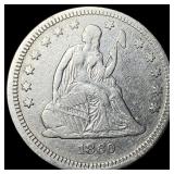 1860 Seated Liberty Quarter CLOSELY UNCIRCULATED