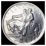 1925 Stone Mountain Silver Half Dollar CLOSELY UNC