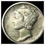 1918-D Silver Mercury Dime CLOSELY  UNCIRCULATED