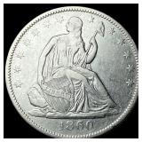 1860-O Silver Seated Liberty Half Dollar  CLOSELY