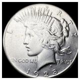 1928 Silver Peace Dollar NEARLY UNCIRCULATED