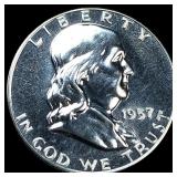 1957 Franklin Half Dollar GEM PROOF