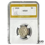 1926 Buffalo Nickel PGA MS64