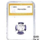 1921 Mercury Silver Dime PGA AU58+