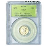 1942 Mercury Silver Dime PCGS PR67