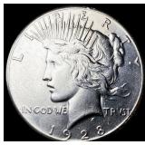 1928 Peace Silver Dollar CHOICE AU