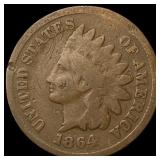 1864 Bronze Indian Head Cent NICELY CIRCULATED