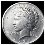 1921 Silver Peace Dollar CLOSELY UNCIRCULATED