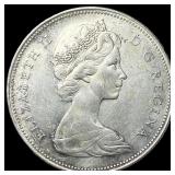 1966 Silver Dollar Canada Canoe UNCIRCULATED