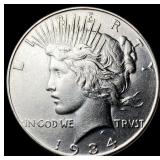 1934 Silver Peace Dollar CLOSELY UNCIRCULATED
