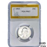 1963 Washington Silver Quarter PGA PR67
