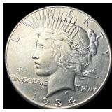 1934 Peace Silver Dollar CLOSELY UNCIRCULATED
