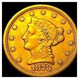 1878 Gold $2.50 Liberty Head Quarter Eagle NEARLY