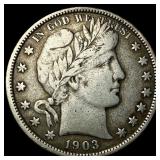 1903 Silver Barber Half Dollar LIGHTLY  CIRCULATE