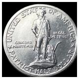 1925 Silver Lexington-Concord Half Dollar CLOSELY