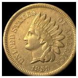 1859 Copper-Nickel Indian Head Cent CLOSELY UNCIRC