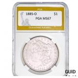 1885-O Morgan Silver Dollar PGA MS67