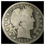 1897-O Silver Barber Half Dollar NICELY CIRCULATED