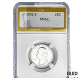 1932-S Washington Silver Quarter PGA MS62