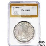 1898-O Morgan Silver Dollar PGA MS65