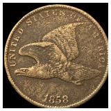 1858 Copper-Nickel Flying Eagle Cent LIGHTLY CIRCU