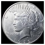 1922 Silver Peace Dollar CLOSELY UNCIRCULATED