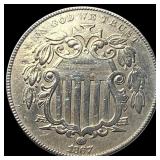 1867 Shield Nickel CLOSELY UNCIRCULATED