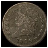 1809 Classic Head Half Cent NEARLY  UNCIRCULATED