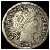 1897-O Silver Barber Dime LIGHTLY CIRCULATED