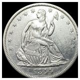 1844 Silver Half Dollar (Seated Liberty) CLOSELY U