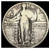 1927-S Silver Standing Liberty Quarter NEARLY UNCI