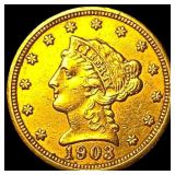 1903 Liberty Head Gold Quarter Eagle $2.50  CLOSE