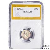 1942/1 Mercury Silver Dime PGA AU50