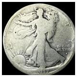 1917-S Silver Walking Liberty Half Dollar  NICELY