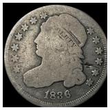 1836 Capped Bust Dime NICELY CIRCULATED